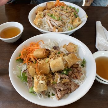 Pho Capital - Beef vermicelli, pork vermicelli both with egg roll on top! - Vietnamese Near Me - Montpelier, Vermont Pho Capital - Beef vermicelli, pork vermicelli both with egg roll on top! - Vietnamese Near Me - Montpelier, Vermont
