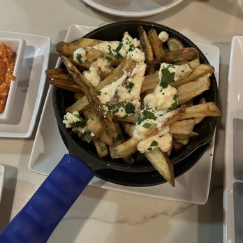 Pinched on the River - Greek fries with cheese - Mediterranean Near Me - Chicago, Illinois Pinched on the River - Greek fries with cheese - Mediterranean Near Me - Chicago, Illinois
