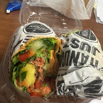 Main Dish Salad - Caribbean wrap w/Salmon and mango dressing - Salad Near Me - Fort Worth, Texas Main Dish Salad - Caribbean wrap w/Salmon and mango dressing - Salad Near Me - Fort Worth, Texas