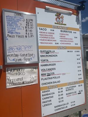 Menu photo 4 Tacos Los Quincitos Bandera, TX