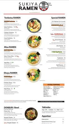 Menu photo 4 Sukiya Ramen Denver, CO