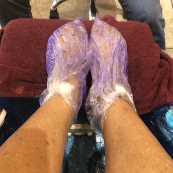 Natural Nails & Spa - Hot Lavender wax on feet - Day Spas Near Me - Davis, California