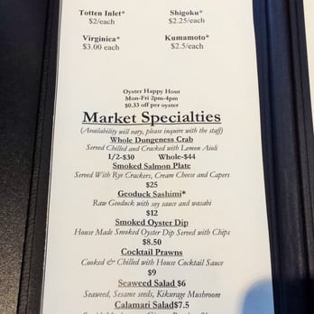 Taylor Shellfish Farms - Simple menu - Seafood Near Me - Seattle, Washington Taylor Shellfish Farms - Simple menu - Seafood Near Me - Seattle, Washington