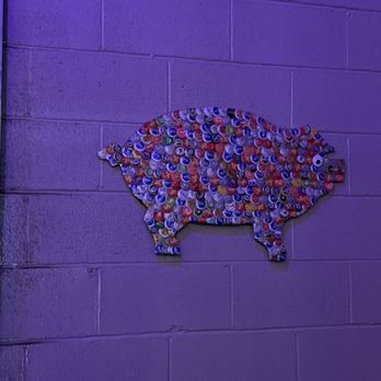 Natchez Brewing Company - Beer bottle caps Pig art - Pizza Near Me - Natchez, Mississippi Natchez Brewing Company - Beer bottle caps Pig art - Pizza Near Me - Natchez, Mississippi