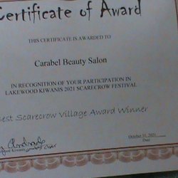 Carabel Beauty Salon - Halloween decorations award