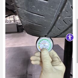 This shows there is at least 4/32" of tread left at the lowest point on the tire This shows there is at least 4/32" of tread left at the lowest point on the tire