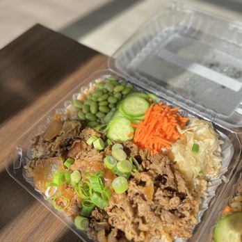 Poke and Tea Factory - Gyudon Beef Rice Plate - Poke Near Me - Anaheim, California Poke and Tea Factory - Gyudon Beef Rice Plate - Poke Near Me - Anaheim, California