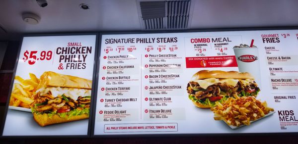 Menu photo 2 Charleys Cheesesteaks Tracy, CA