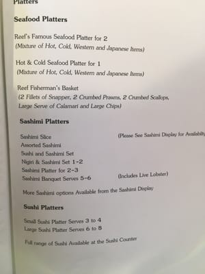 Menu photo 2 Reef Seafood + Sushi Newstead, QLD