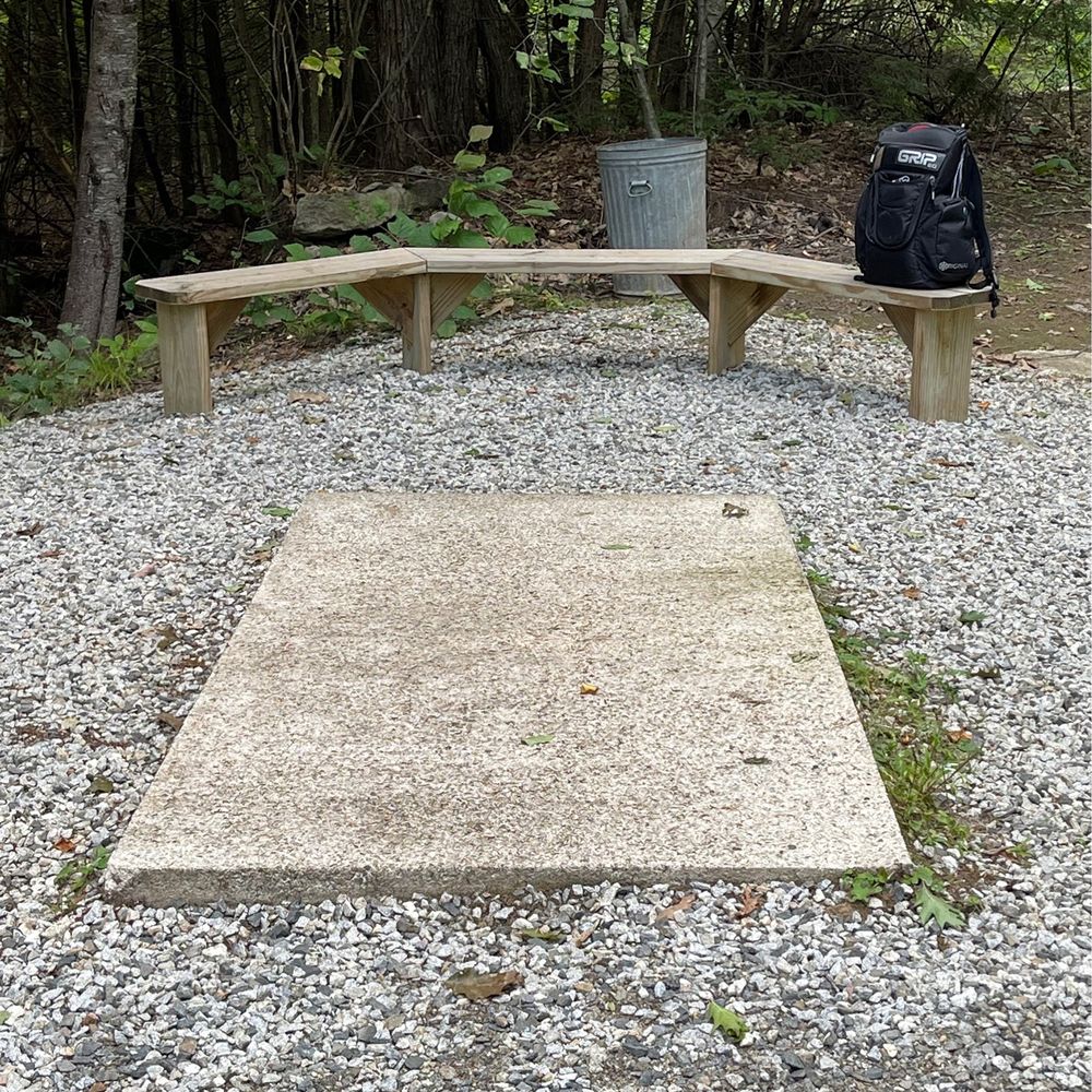 Creative Recreations - Bench & Teepad - Disc Golf Near Me - Paris, Maine