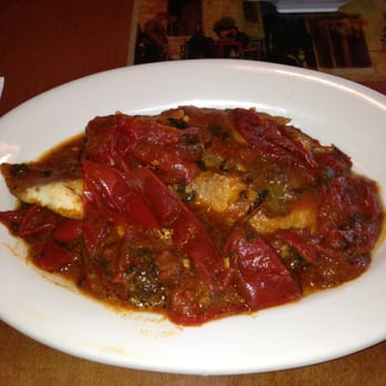Shalom-Haifa Restaurant - Moroccan style fish (tilapia) with roasted tomatoes and peppers. Very good flavor. - Kosher Near Me - Miami, Florida