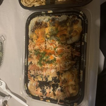 Ninja Sushi & Hibachi Japanese Restaurant - 3 specialty rolls- left to right black Angel roll, supreme roll( my new favorite), and crispy spicy tuna (it's humongous) - Japanese Near Me - Philadelphia, Pennsylvania