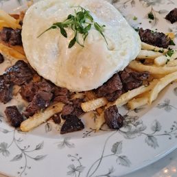 This was the egg with truffle fries and steak bits. Amazing dish. I ate all my food, which is something hardly ever do. This was the egg with truffle fries and steak bits. Amazing dish. I ate all my food, which is something hardly ever do.