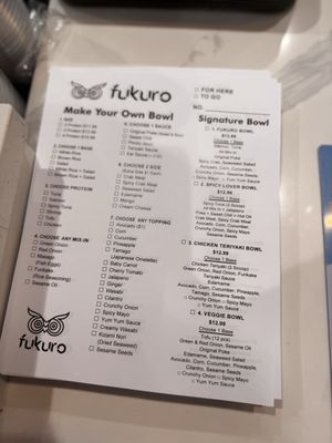 Menu photo 2 Fukuro Richardson, TX