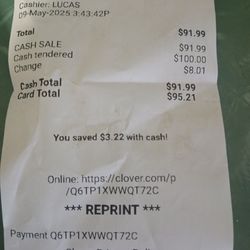 Mr Meatz - My copy of the receipt