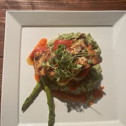 Salmon on pesto risotto Salmon on pesto risotto