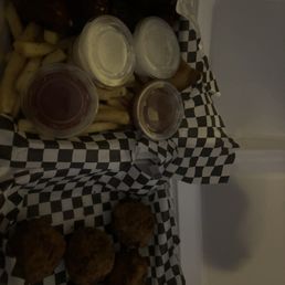 12 pc nugget basket (bbq flavor) and 4 pc Boudin balls 12 pc nugget basket (bbq flavor) and 4 pc Boudin balls
