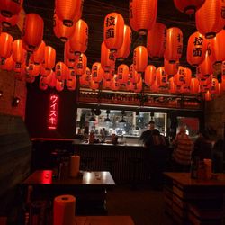 Cool vibes in back dining bar and open kitchen counter seating area