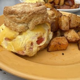 Biscuit Biscuit and Egg Sandwich w/ Home Fries Biscuit Biscuit and Egg Sandwich w/ Home Fries