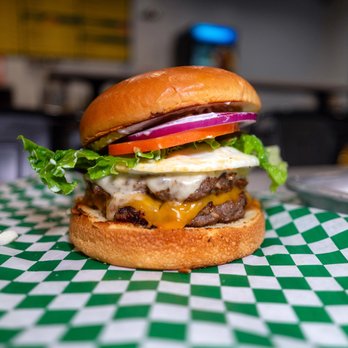 Burger Stack - double stack burger with egg $15 - Burgers Near Me - San Francisco, California Burger Stack - double stack burger with egg $15 - Burgers Near Me - San Francisco, California