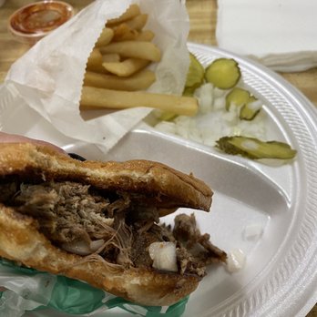Hasty's Restaurant - BBQ pulled pork sandwich - Mexican Near Me - Shamrock, Texas Hasty's Restaurant - BBQ pulled pork sandwich - Mexican Near Me - Shamrock, Texas