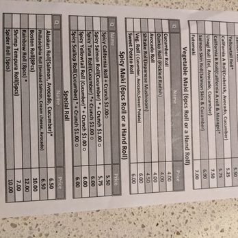 Kana Sushi - Menu - Japanese Near Me - Springfield, Virginia