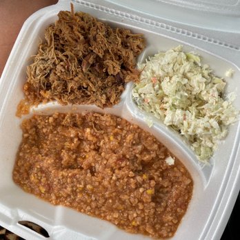 Purvis Barbecue - Small bbq platter: nc style pulled pork, slaw and Brunswick stew - Barbeque Near Me - Louisville, Georgia Purvis Barbecue - Small bbq platter: nc style pulled pork, slaw and Brunswick stew - Barbeque Near Me - Louisville, Georgia