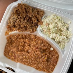 Purvis Barbecue - Small bbq platter: nc style pulled pork, slaw and Brunswick stew