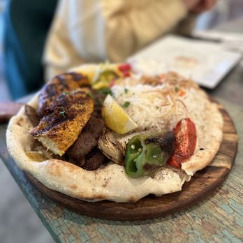 PapaFeta - Nice presentation of the food on the Pita Papa Feta Everything Plate - Greek Near Me - Temecula, California PapaFeta - Nice presentation of the food on the Pita Papa Feta Everything Plate - Greek Near Me - Temecula, California