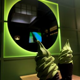Matcha waffle cone Matcha waffle cone