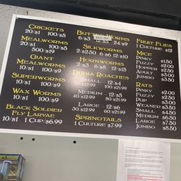 Feeders menu with prices Feeders menu with prices