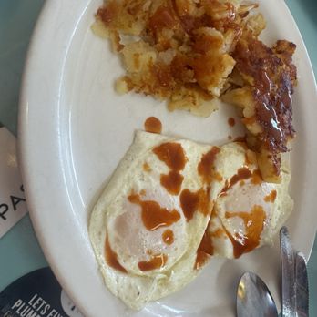 Papa's New York Diner - Eggs and country potatoes with a lot of cholula lol love my hot sauce - Breakfast & Brunch Near Me - Clearwater, Florida Papa's New York Diner - Eggs and country potatoes with a lot of cholula lol love my hot sauce - Breakfast & Brunch Near Me - Clearwater, Florida