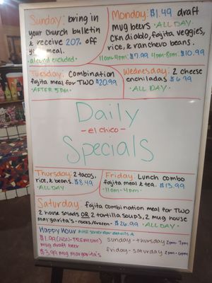 Menu photo 1 El Chico Pantego, TX