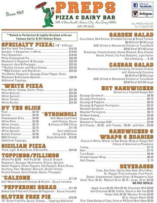 Menu photo 1 Preps Pizzeria Ocean City, NJ Menu photo 1 Preps Pizzeria Ocean City, NJ