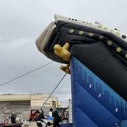 Speer Family Farms Pumpkin Patch - With unintended irony, the top of the Titanic slide deflated without warning. No supervision was present when the deflating began.