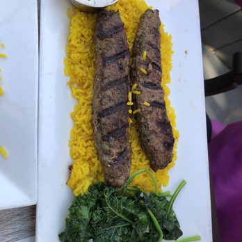 Mozaic - Turkish Kafta Kebab (3 stars) - meat on the dry side, decent veggies and rice - Mediterranean Near Me - Santa Cruz, California