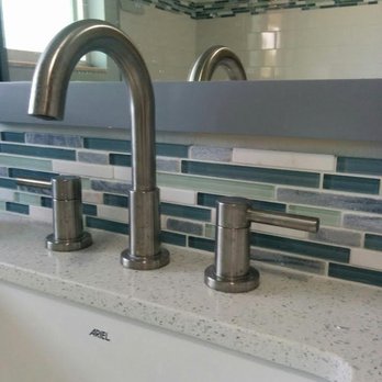 D Ciulla Flooring - This is a photo of my backsplash with the shower tile reflected in the mirror. Love it! - Flooring Near Me - Kirkland, Washington