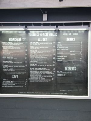 Menu photo 1 Young's Beach Shack Dana Point, CA Menu photo 1 Young's Beach Shack Dana Point, CA