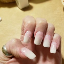 Nails done today by rose. Loving that umbre