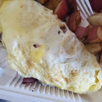 Blue Moose Cafe - Reuben Omelet again to go and reheated but awesome. - American Near Me - Port Townsend, Washington Blue Moose Cafe - Reuben Omelet again to go and reheated but awesome. - American Near Me - Port Townsend, Washington