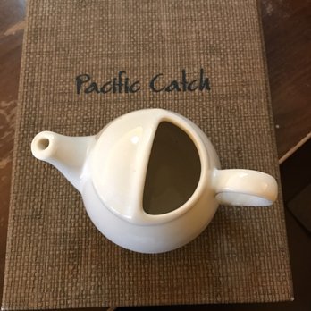 Pacific Catch - The menu with my tea - Seafood Near Me - Campbell, California
