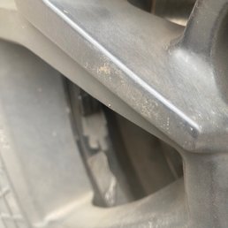 Damage to wheels due to lazy technicians using die grinder rather than solvent/cleaner Damage to wheels due to lazy technicians using die grinder rather than solvent/cleaner