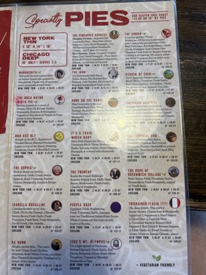 Menu photo 8 Carmines Pie House Jacksonville, FL
