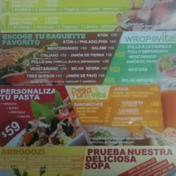 Vital Salads - Díptico con el menú