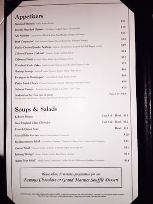 Menu photo 8 21 Oceanfront Newport Beach, CA