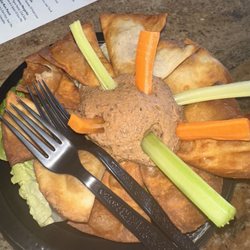 The Sandbar - Hummus with homemade chips. So good!