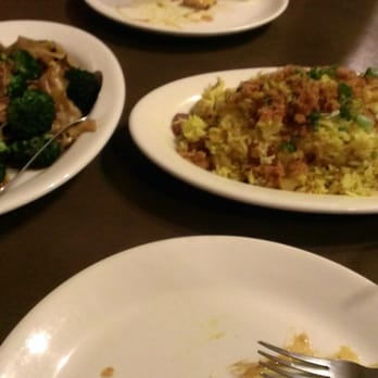 The Thai Restaurant - Beef pad-see-ew (left) and golden rice (right). - Thai Near Me - Lancaster, California The Thai Restaurant - Beef pad-see-ew (left) and golden rice (right). - Thai Near Me - Lancaster, California