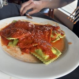 Ravioli, this sauce kinda put me in mind of ragu Ravioli, this sauce kinda put me in mind of ragu