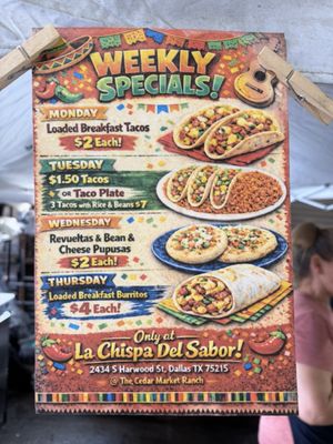 Menu photo 2 La Chispa Del Sabor Dallas, TX Menu photo 2 La Chispa Del Sabor Dallas, TX