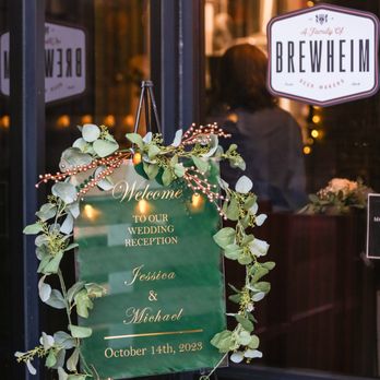 Brewheim Beer Makers - Samantha was so accommodating and let us borrow Brewheim's easel to hold up our welcome sign. - Breweries Near Me - Anaheim, California